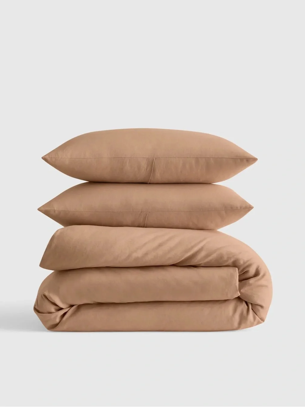 New Quince European Linen Duvet Cover Set King/CalKing - Latte MSRP $214